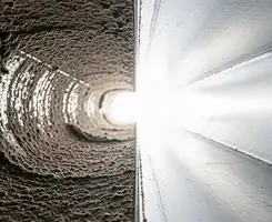 air duct cleaning services showing interior duct system inspection and cleaning in Chula Vista, CA